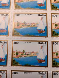 Foglio 50 Francobolli Italia Stintino 