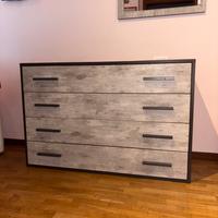 Cassettiera + coppia di comodini