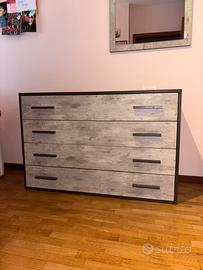 Cassettiera + coppia di comodini