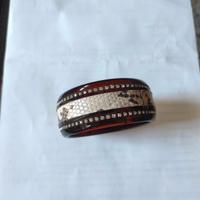 Bracciale rigido con stampa pitone 