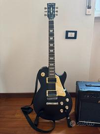 Chitarra elettrica, amplificatore e accessori