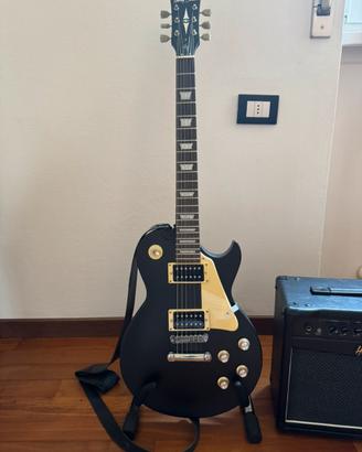 Chitarra elettrica, amplificatore e accessori