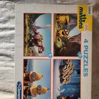 🧩 Puzzle Minions – 4 Puzzle in 1 Clementoni