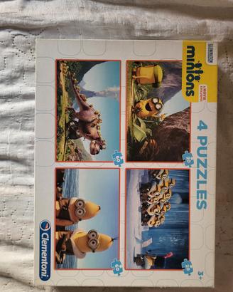 🧩 Puzzle Minions – 4 Puzzle in 1 Clementoni