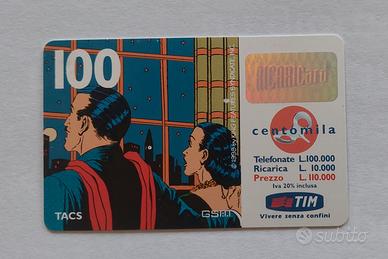 Scheda ricarica telefonica Tim 100 Centomila Lire