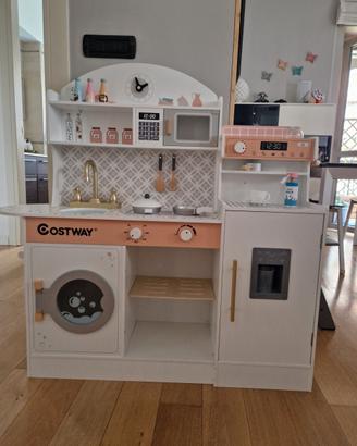 Cucina Giocattolo in Legno Costway