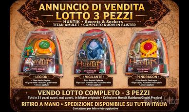 Lotto Huntik Titan Amulet SIGILLATI