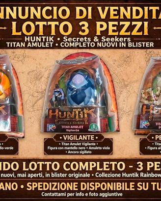 Lotto Huntik Titan Amulet SIGILLATI