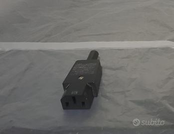 CONNETTORE FEMMINA tripolare cavi alimentazione PC