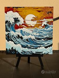 Dipinto 3D “Sussurro dell’Onda alla Luna”