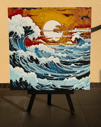 Dipinto 3D “Sussurro dell’Onda alla Luna”