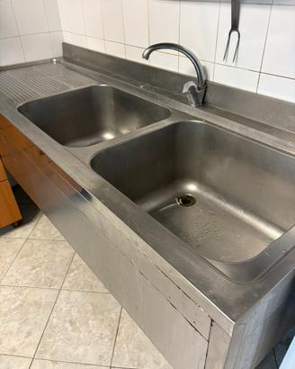 Lavello Professionale Acciaio Inox 2 Vasche