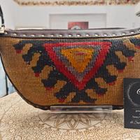 Borsa mod. Sella in pelle e kilim