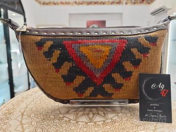 Borsa mod. Sella in pelle e kilim