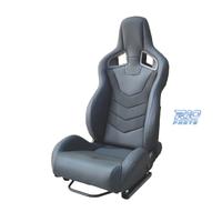 SEDILE BAQUET UNIVERSALE IN PELLE NERA LOOK SPORTS