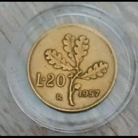 Italia – 20 Lire 1957 – Bella patina antica