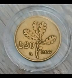 Italia – 20 Lire 1957 – Bella patina antica