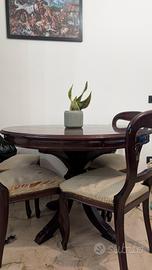 tavolo di legno rotondo allungabile 