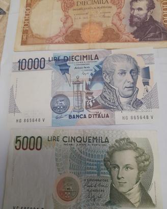 LOTTO 3 BANCONOTE LIRA 