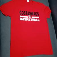 T-Shirt Basket Costamasnaga, Rossa, Tg.M, Cotone