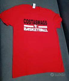 T-Shirt Basket Costamasnaga, Rossa, Tg.M, Cotone