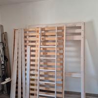 Letto a soppalco legno massello una piazza e mezza