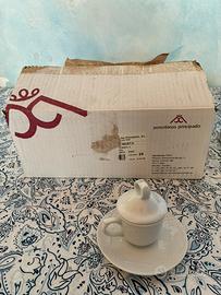 Set 24 tazze caffè Augusta Bianche