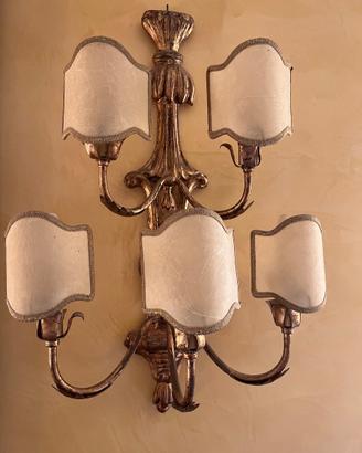 Applique antiche in legno color oro