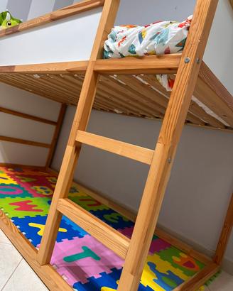 Letto Ikea per bambini con materasso,trapunta/sacc