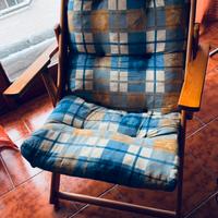 Poltrona a sdraio in legno