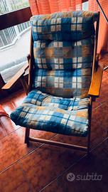 Poltrona a sdraio in legno