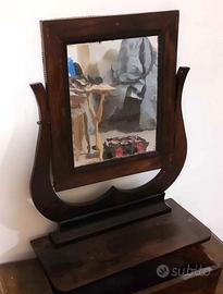 pettiniera con specchio e cassetto