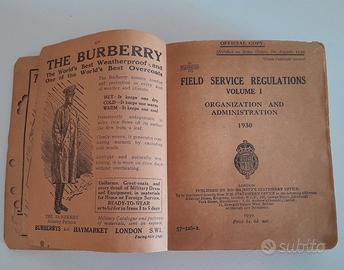 Field Servie Regulations 1939 libo guerra inglese