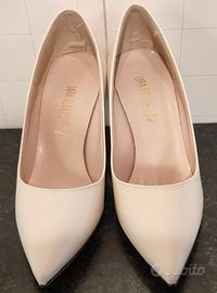 Décolleté Lora Ferres bianco avorio n37 