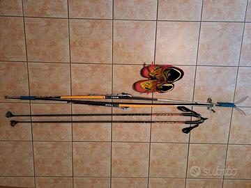 Sci da fondo con attacchi+bastoncini+scarponi