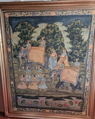 quadro dipinto tela indiana