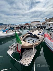 Gozzo Ligure in vetroresina con ponte in Teak