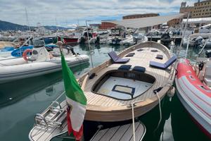 Gozzo Ligure in vetroresina con ponte in Teak