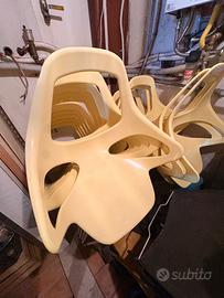 Stock 19 sedie impilabili design moderno plastica