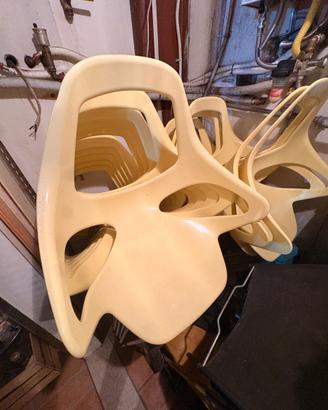 Stock 19 sedie impilabili design moderno plastica