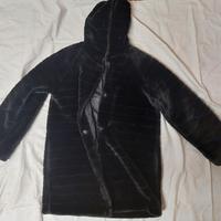 Giacca donna pelliccia sintetica con cappuccio