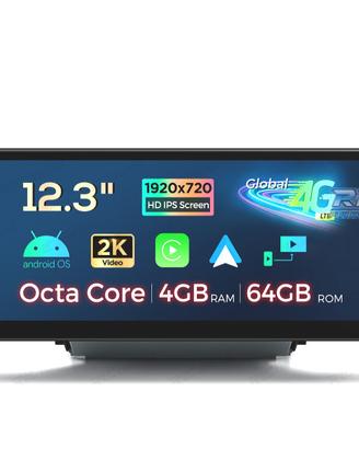 RADIO GPS ANDROID 13 AUDI Q3 12.3" 4GB+64GB