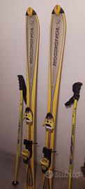 sci Rossignol vintage con bacchette