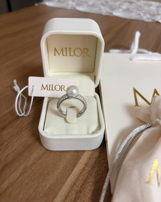 Anello argento 925 placcato oro bianco 18Kt