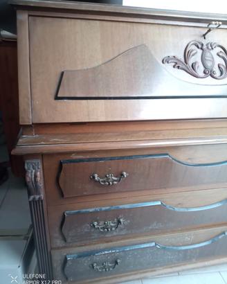 secretaire  con scrittoio  del 900