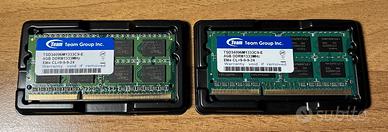 RAM DDR3 2x 4GB NOTEBOOK