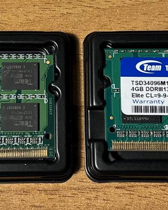 RAM DDR3 2x 4GB NOTEBOOK