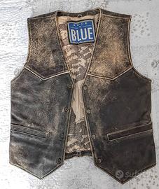 Gilet Western/Biker Vintage - Vera Pelle - Tg 46