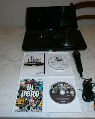 Kit Dj Hero2 x WII con 2 Piatti+1 Microfono+2 game