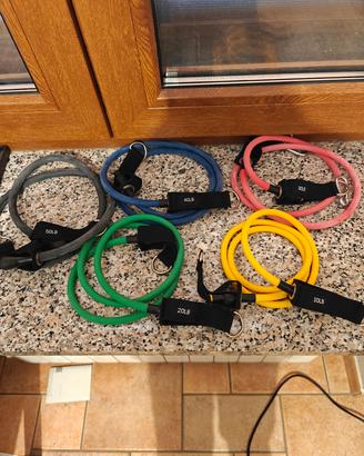 Elastici per allenamento + accessori